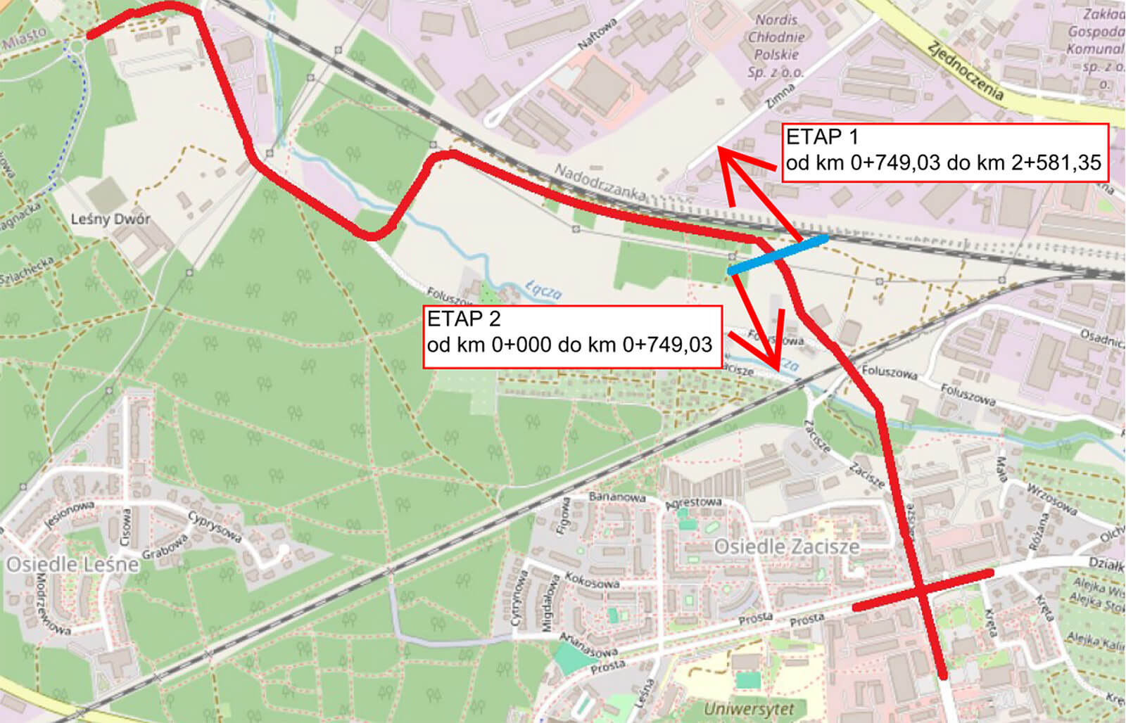 Mapa przebiegu trasy